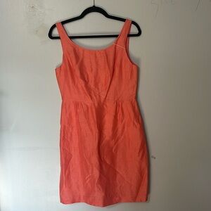 NWT J. Crew Women's Coral Sheath Dress Silk Blend Sleeveless Zip Lined Size 6